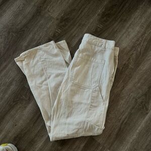 H&M off-white high waisted cargo pants, size 10